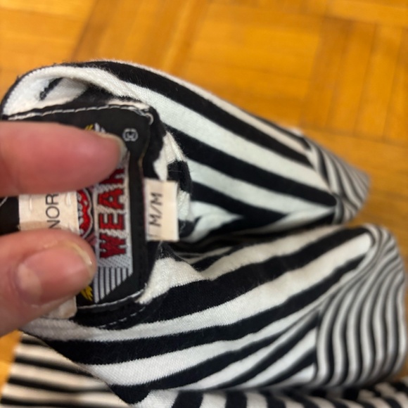 Vintage 90s scoop neck shirt striped - Picture 3 of 4